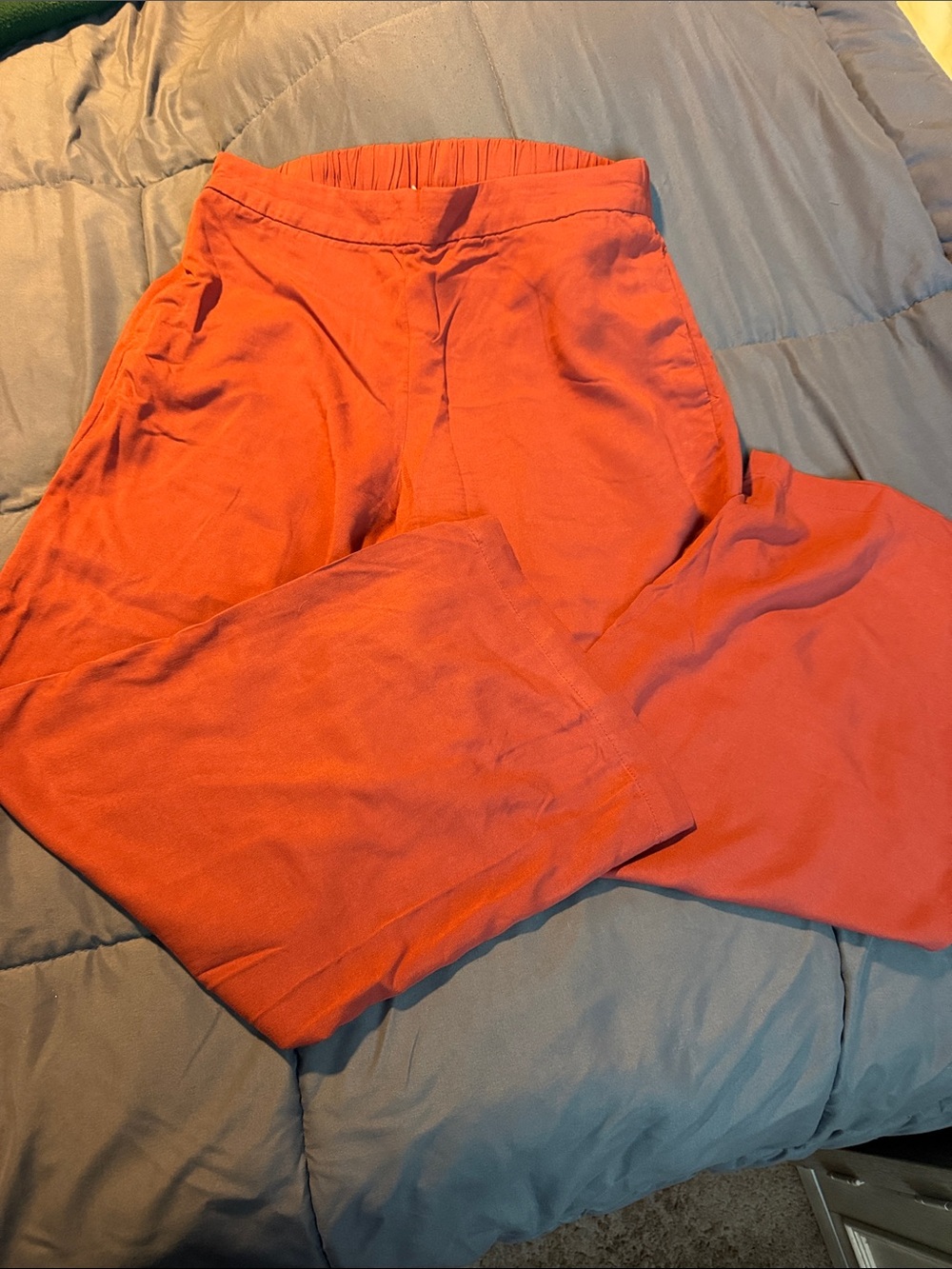 Old Navy Playa Wide Leg Chinos in Terracotta Orange